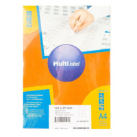 Этикетки самокл. Multilabel лист А4, 105х37мм, белые, 100 листов, 16 эт/л