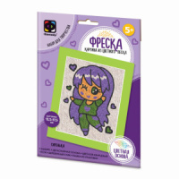 Аппликация из песка 13*17см  "Аниме. Сиренька" 5+