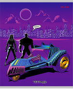 Тетрадь А5 24л лин. Проф-Пресс "Тачки супергероев" 5 диз.в спайке, белизна 100%