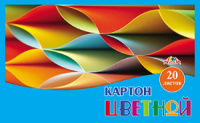 Картон цв. 200*280мм  1цв. 20л. Оранжевый, поделочный, немелов., пл. 200 гр/м2, в ПЭТ-пакете