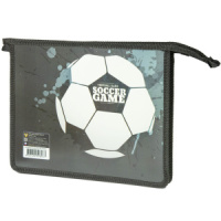 Папка д/тетрад. А5 (230*190*50) 1отд. молния сверху, пластик "Football game"