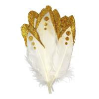 Набор Перья для декорирования №11 Золото/серебро, 17-20см