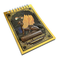 Блокнот А6  60л гребень "Банковский мост" клетка, металл+объем