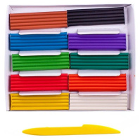 Пластилин 10цв 200гр. Классика, со стеком,  карт.упак.