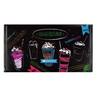 Конверт на кнопке  с рисунком 260*140мм, Коктейли