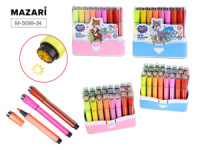 Фломастеры  24цв "Mazari. JOLLY", вентилир.колпачок, штампы