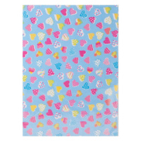 Ткань самоклеящаяся А4 "Сердечки" ассорти