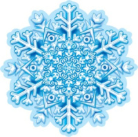 Украшение на скотче 10*10см "Снежинка"