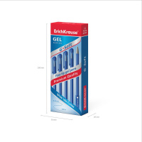 Ручка гелевая EK G-SOFT синяя, 0,38мм, синий корпус, покрытие Soft touch