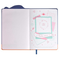 Анкета для друзей А5 80л., тв. обл., кожзам "Шиба-ину в костюме акулы" вырубка, ляссе