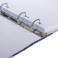 Тетрадь А5 120л кл. на кольцах Hatber "Цветочные сны" глянц.лам., резинка