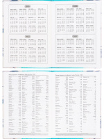 Ежедневник недат. А5  64л., 7БЦ "Пальмы на побережье" глянц.лам., блок с точкой ч/з стр.