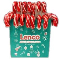 Карамель леденцовая "Трость к НГ" 20г. со вкусом клубники