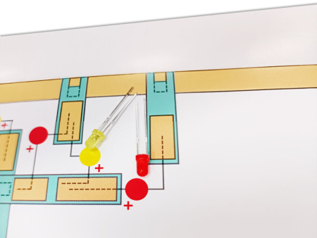 Набор для создания открытки со светодиодными лампочками "Пожарная машина" 14+