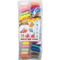 Пластилин супер легкий 36цв*10гр самозатвердевающий + инструменты д/лепки