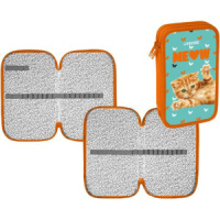 Пенал 2 отд. (205*120*40) молния, картон с конгревным тиснением Meow