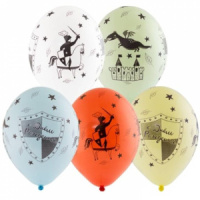 Шар с рисунком 14" "ДР Рыцарь и Дракон" пастель