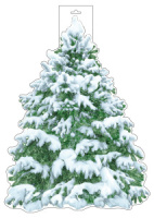 Плакат вырубной 50*35см "Ель зимняя" двухсторонний