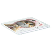 Блокнот 105*105мм 7БЦ  48л "Кот в капюшоне" кл., глянц.лам., тисн.фольгой