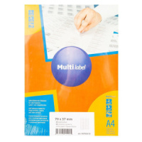 Этикетки самокл. Multilabel лист А4, 70х37мм, белые, 100 листов, 24 эт/л