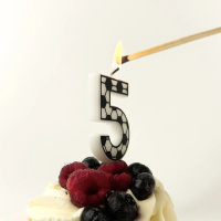 Свеча-цифра "5" Футболист, 5см