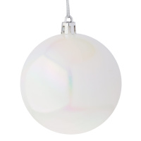 Набор елочных шаров  8 см, 6 шт., белый, пластик