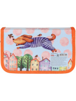 Пенал 1 отд. с 1-ой откид.пл. (190*115*30) молния, лам.картон "Сон собачки"