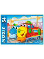 Пазл 54 элемента 18*13см "Паровозики"