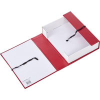Архивная папка на завязках   70 мм, красная (на 700 листов А4), бумвинил