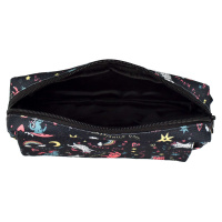 Пенал-косметичка (200*70*50) молния, ткань "Яркие фразы"