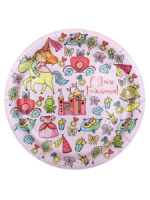 Тарелка бум. "Мечты принцессы" 17 см, 6 шт.