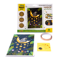 Набор для создания открытки со светодиодными лампочками "Лунный кот" 14+
