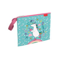 Папка д/тетрад. А5 (260*220*1) 1отд. молния сверху, ткань"Rainbow Skate"