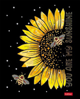 Тетрадь А5  96л кл. Hatber "Бал цветов" мат.лам., 3Dфольга, белизна 100%*