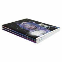 Тетрадь А5 18л кл. Феникс+ "Очаровательные девочки" выб.УФ-лак, белизна 100%