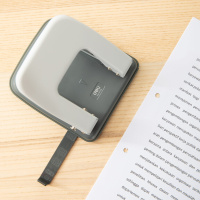 Дырокол Deli  35 лист., металл, ассорти, с линейкой