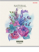 Тетрадь А5 24л лин. Проф-Пресс "Нарисованные цветы-2" 5 диз.в спайке, белизна 100%