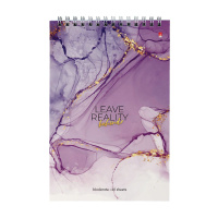 Блокнот А5  40л гребень "Мрамор" клетка