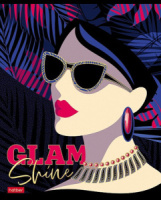 Тетрадь А5 48л кл. Hatber "Королева гламура" мат.лам., 3Dфольга, 3Dлак, 5диз.в спайке, белизна 98%