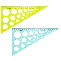 Угольник пласт. 25см 30гр. прозр.