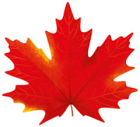 Вырубная фигурка 19*10см "Клен красный"  УФ -лак