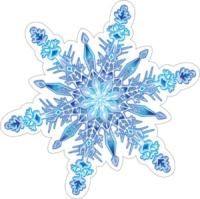 Украшение на скотче 18*18см "Снежинка"