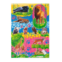 Набор наклеек  "Дикие животные" с блёстками