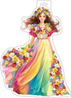 Плакат фигурный 34*41см "Девушка-весна"