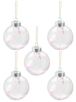 Набор елочных шаров 6 см,  30 шт. "Праздник в коралловых оттенках"