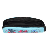 Пенал-косметичка (200*65*55) молния, ткань "Сердечки"