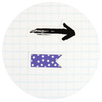 Наклейки бумажные для планирования 120*210мм  60шт "Яркая идея"