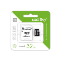 Карта памяти SmartBuy MicroSDHC 32GB Сlass 10 (с адаптером)