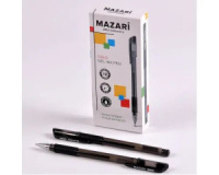 Ручка гелевая Mazari Cielo черная, 0,5мм, полупрозр.корпус, грип