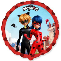 Шар фольга с рисунком 18" "Леди Баг и Супер Кот"